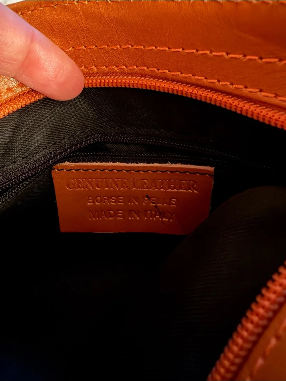 Borse in Pelle Women's Genuine Leather Crossbody Bag Cognac Brown Made in Italy